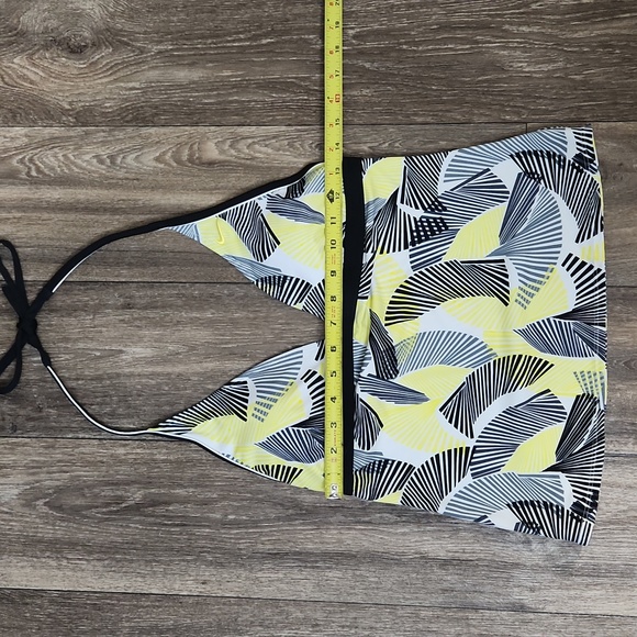 Nike Yellow/Black Floral Tankini Top Size 10 - Picture 6 of 7